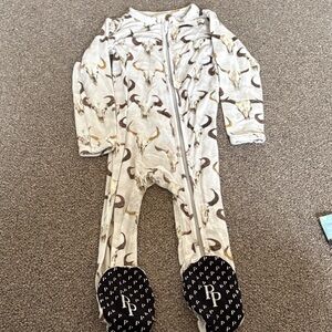 Posh Peanut Austin  Print Footie 9-12 months